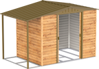 Extensión lateral de casetas de jardín Duramax Alpine 8×6 Imitación Madera