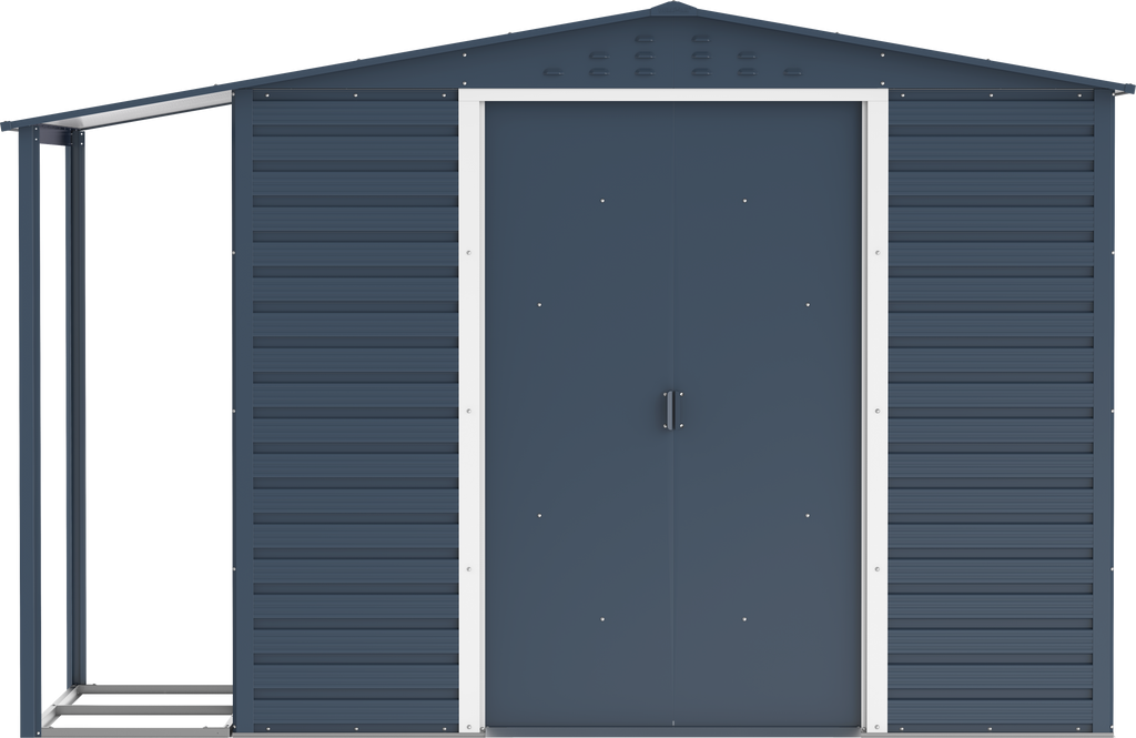 Caseta de Jardin Alpine 8x6 gris antracita + extensión leñero