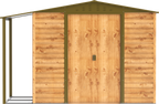 Extensión lateral de casetas de jardín Duramax Alpine 8×6 Imitación Madera