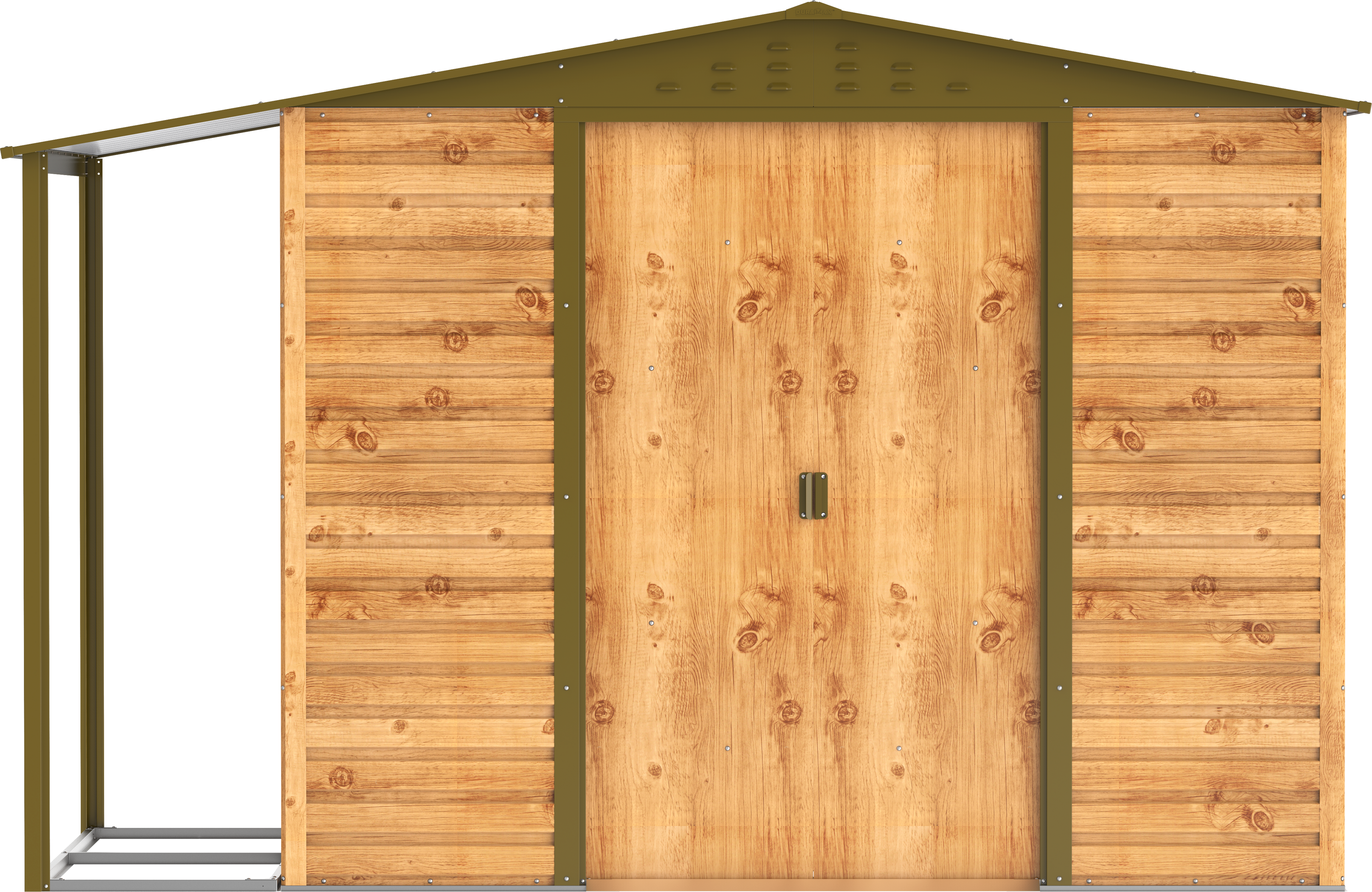 Extensión lateral de casetas de jardín Duramax Alpine 8×6 Imitación Madera