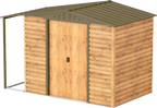 Extensión lateral de casetas de jardín Duramax Alpine 8×6 Imitación Madera