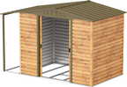 Extensión lateral de casetas de jardín Duramax Alpine 8×6 Imitación Madera