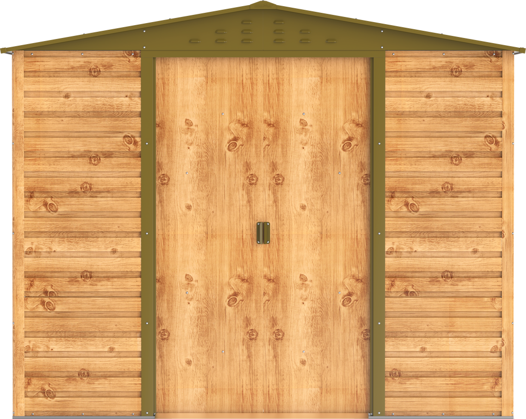 Alpine 8x6 Imitation Wood Metal Shed
