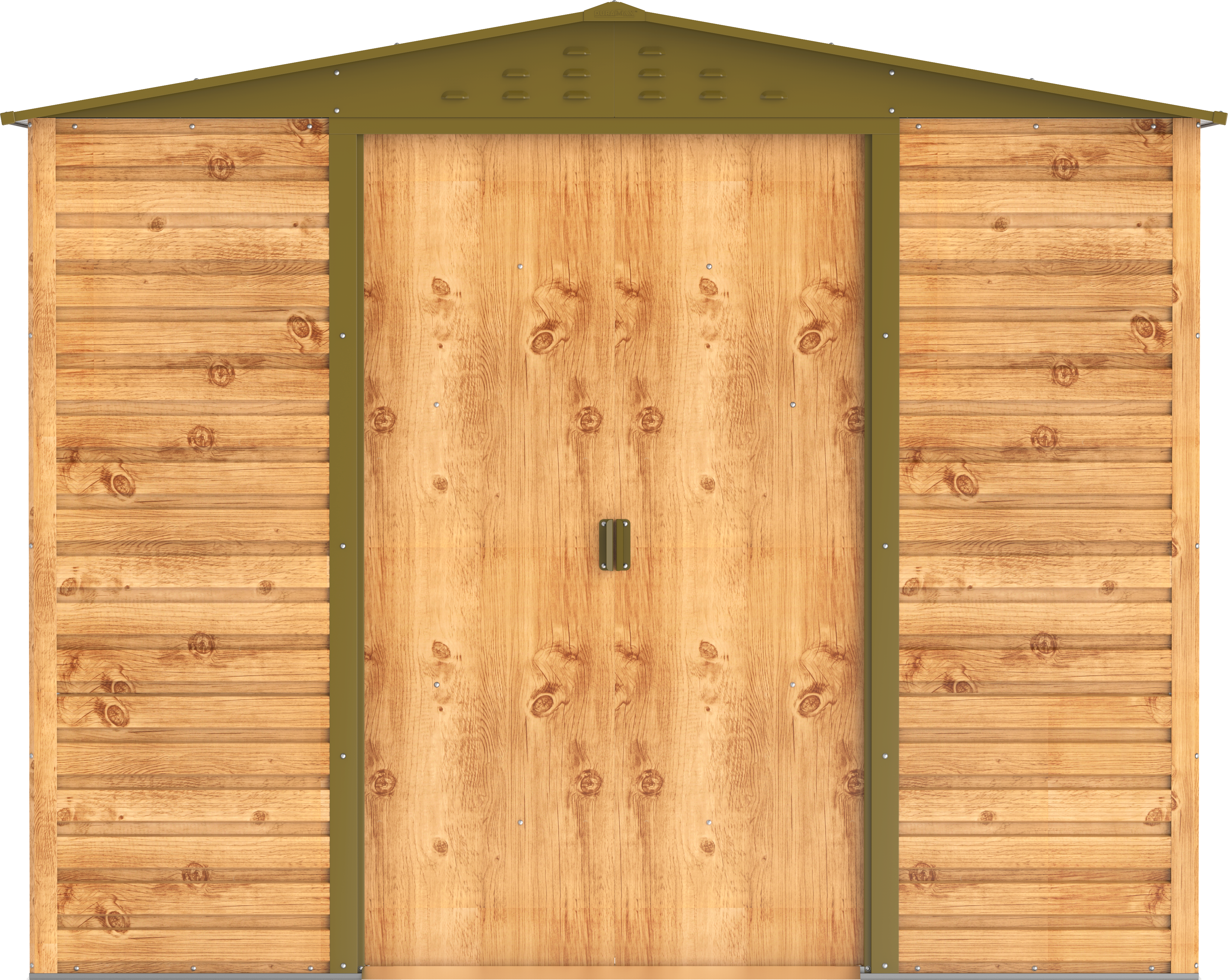 Caseta de jardín Alpine 8x6 - 261,7x183x209 cm y 4,37 m² - Imitación Madera