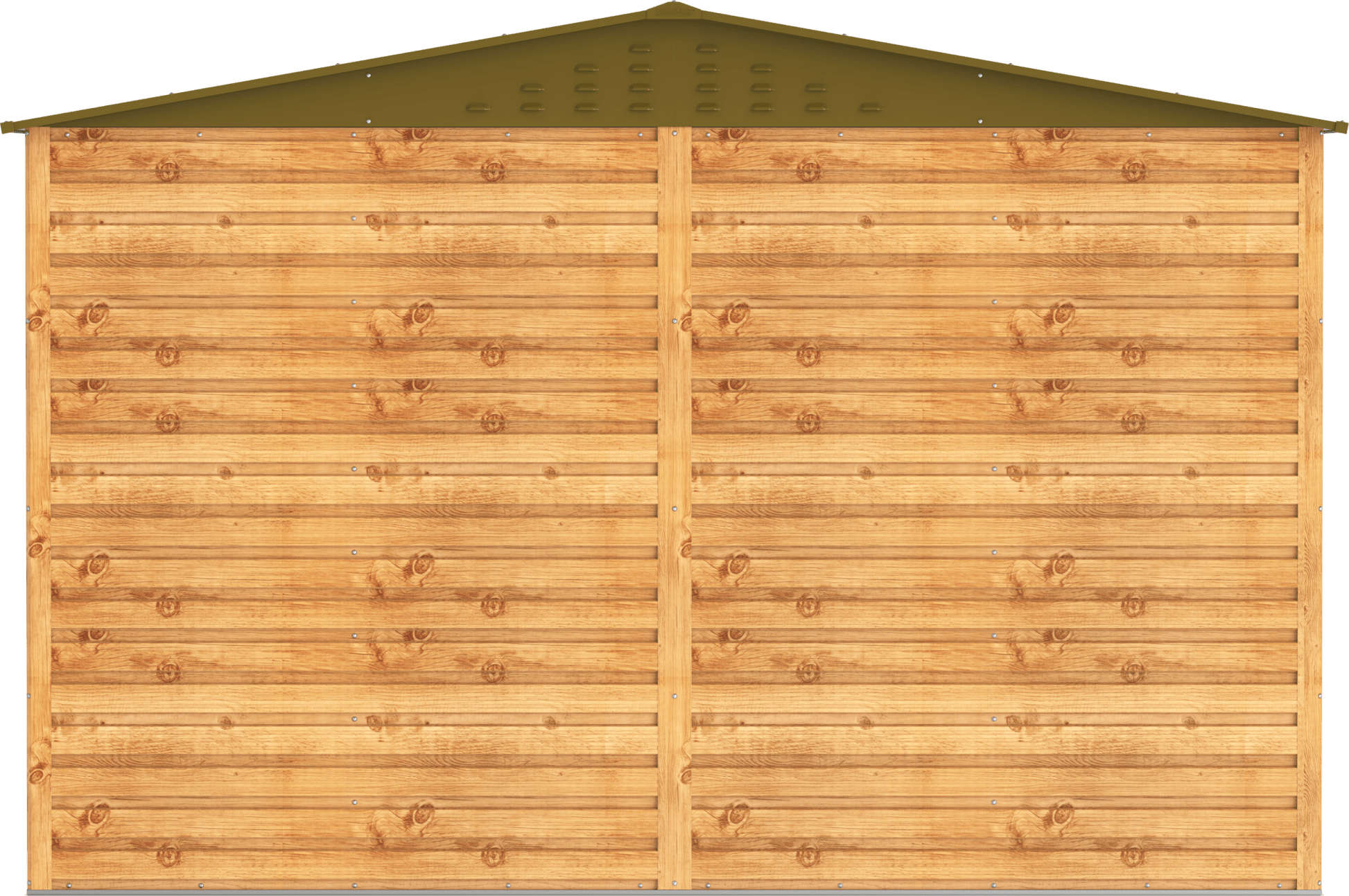 Caseta de jardín Alpine 10x10 - 321.6x303.1x214.2 cm y 9,15 m² - Imitación Madera - Ibercasetas