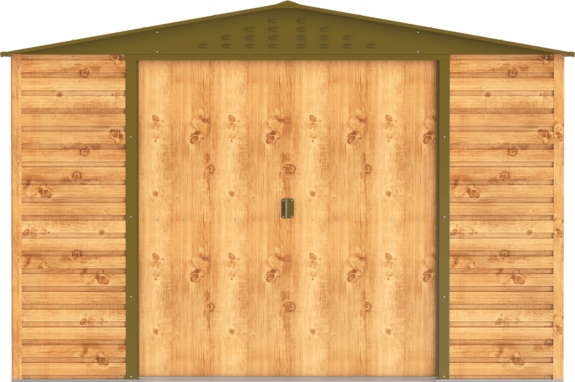 Caseta de jardín Alpine 10x10 - 321.6x303.1x214.2 cm y 9,15 m² - Imitación Madera - Ibercasetas