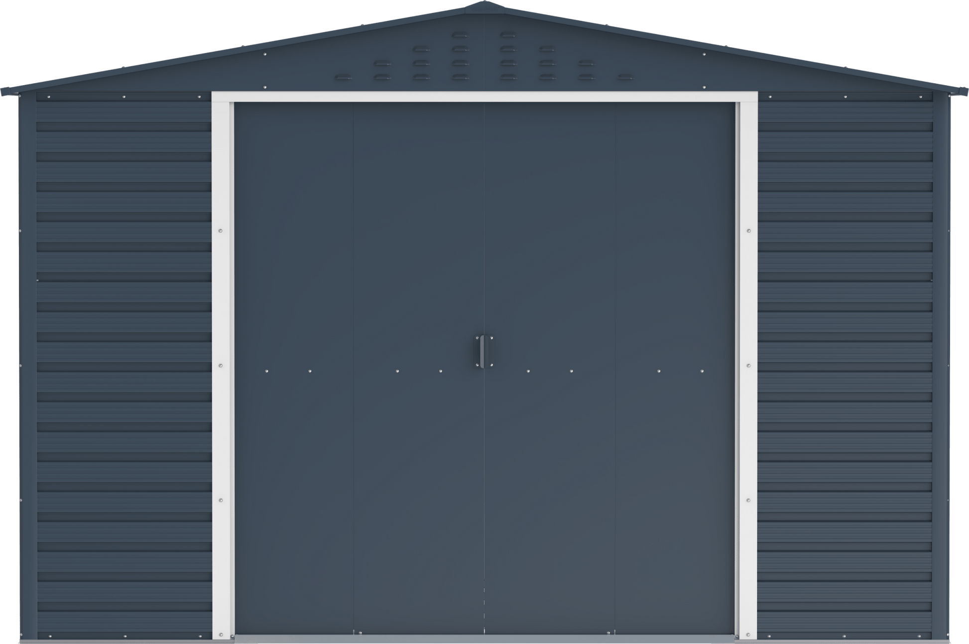 Caseta de jardín Alpine 10x8 - 321,6x243,1x214,2 cm y 7,28 m² - Gris Antracita - Ibercasetas