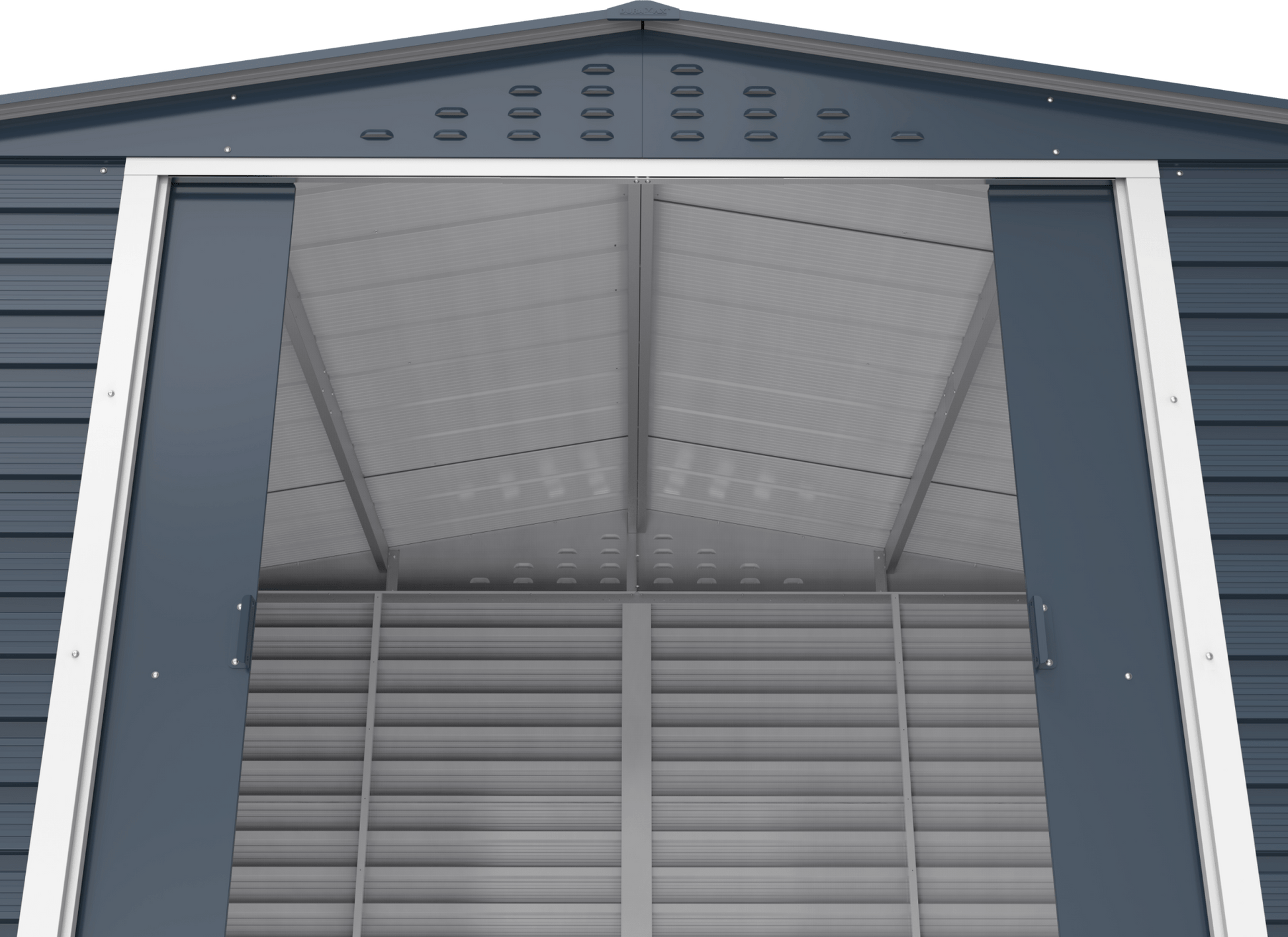 Caseta de jardín Alpine 10x8 - 321,6x243,1x214,2 cm y 7,28 m² - Gris Antracita - Ibercasetas