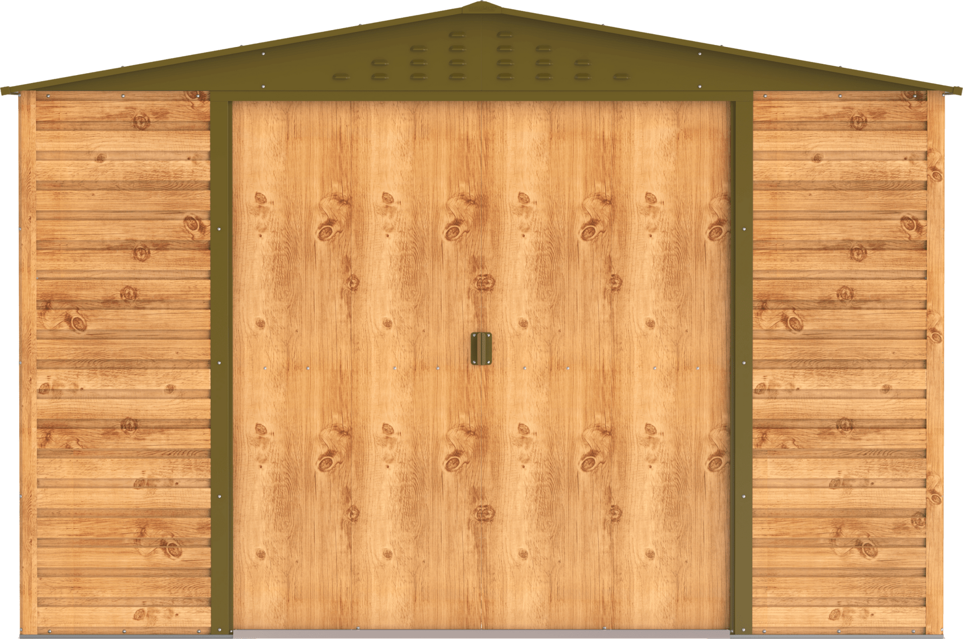 Caseta de jardín Alpine 10x8 - 321,6x243,1x214,2 cm y 7,28 m² - Imitación Madera - Ibercasetas