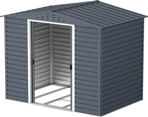 Caseta de jardín Alpine 8x6 - 261,7x183x209 cm y 4,37 m² - Gris Antracita - Ibercasetas