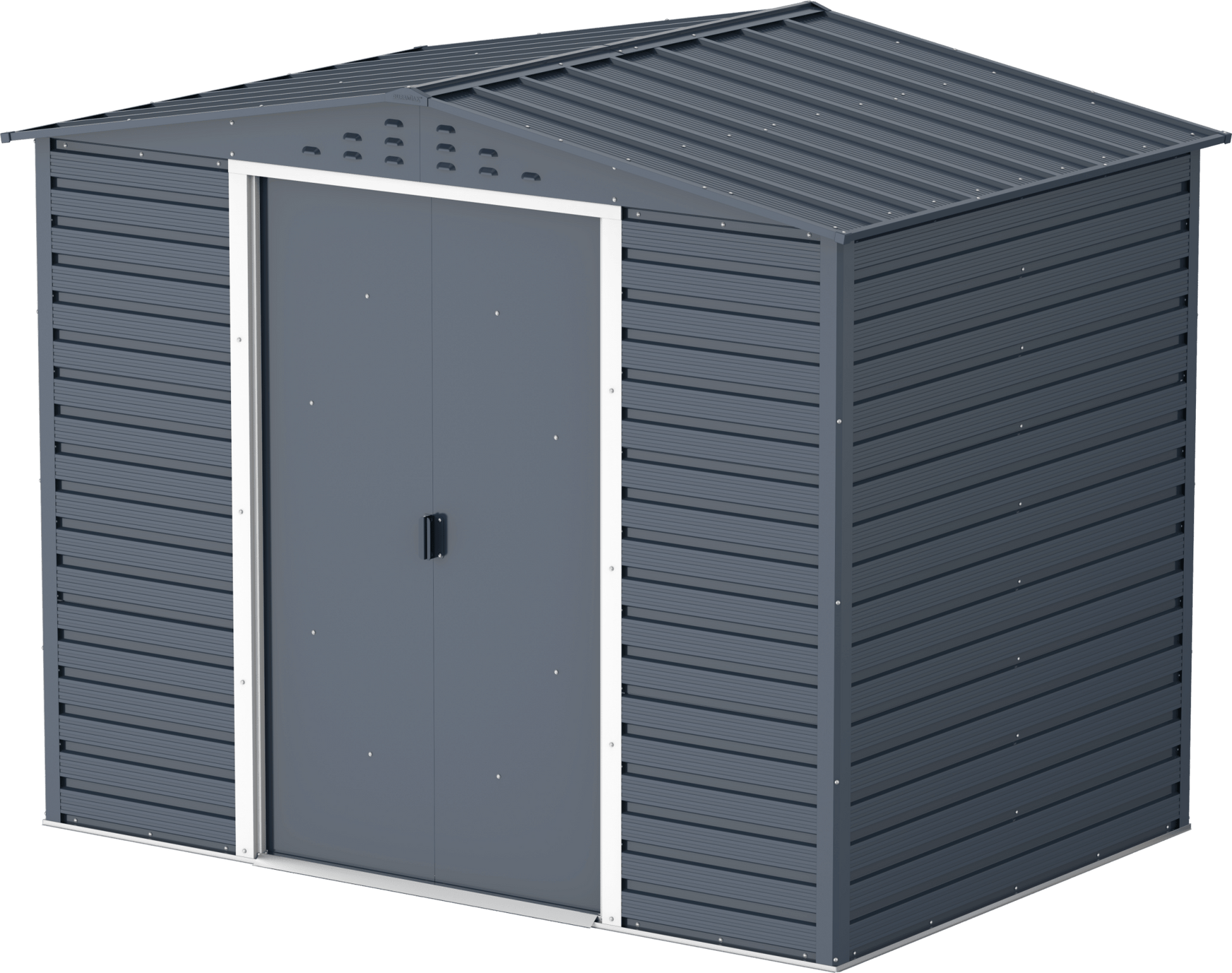 Caseta de jardín Alpine 8x6 - 261,7x183x209 cm y 4,37 m² - Gris Antracita - Ibercasetas