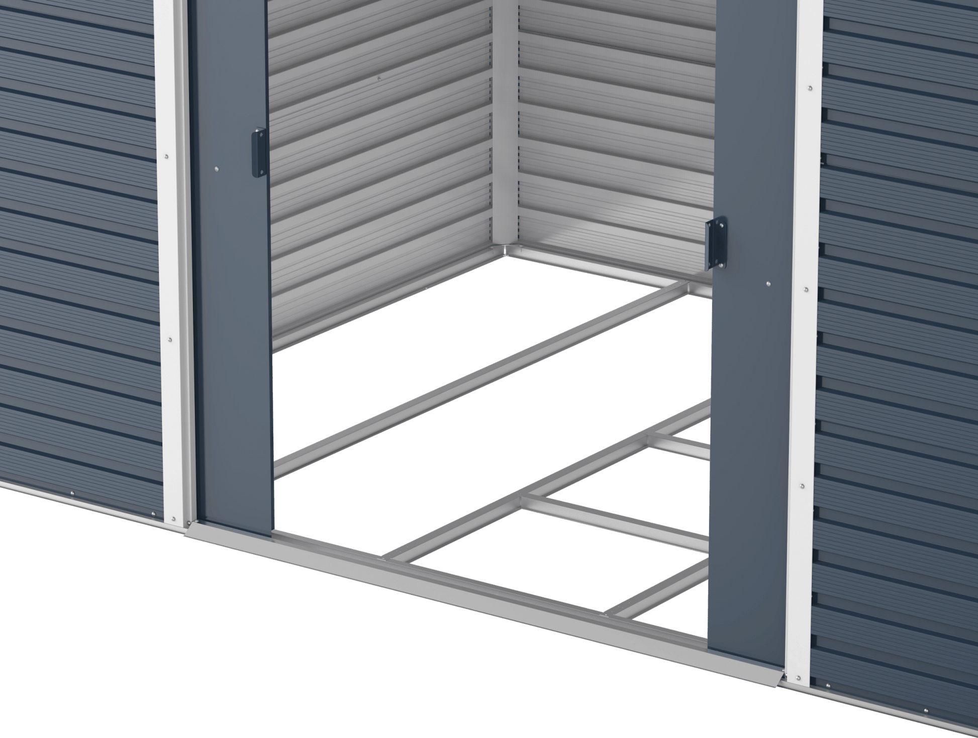 Caseta de jardín Alpine 8x6 - 261,7x183x209 cm y 4,37 m² - Gris Antracita - Ibercasetas