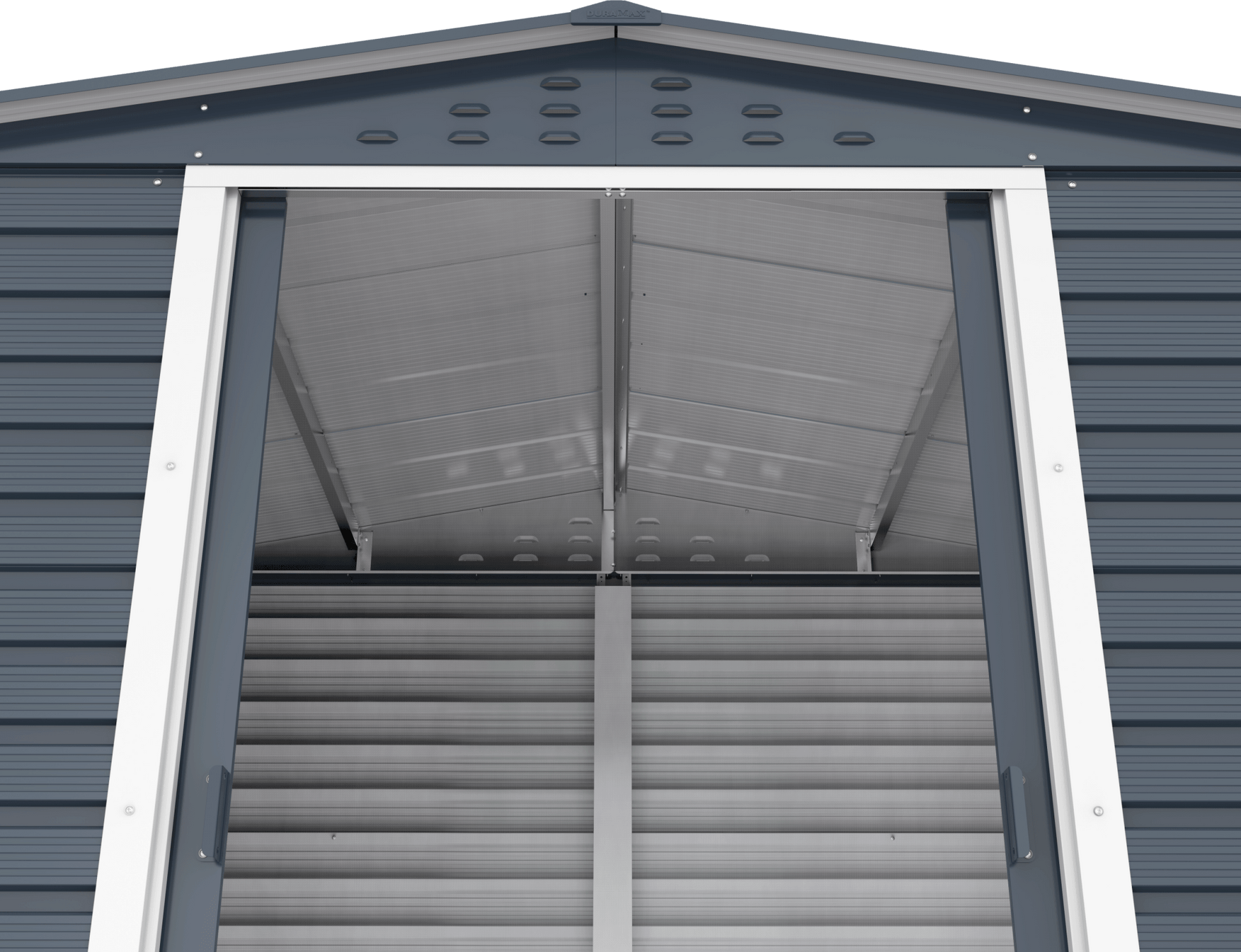 Caseta de jardín Alpine 8x6 - 261,7x183x209 cm y 4,37 m² - Gris Antracita - Ibercasetas