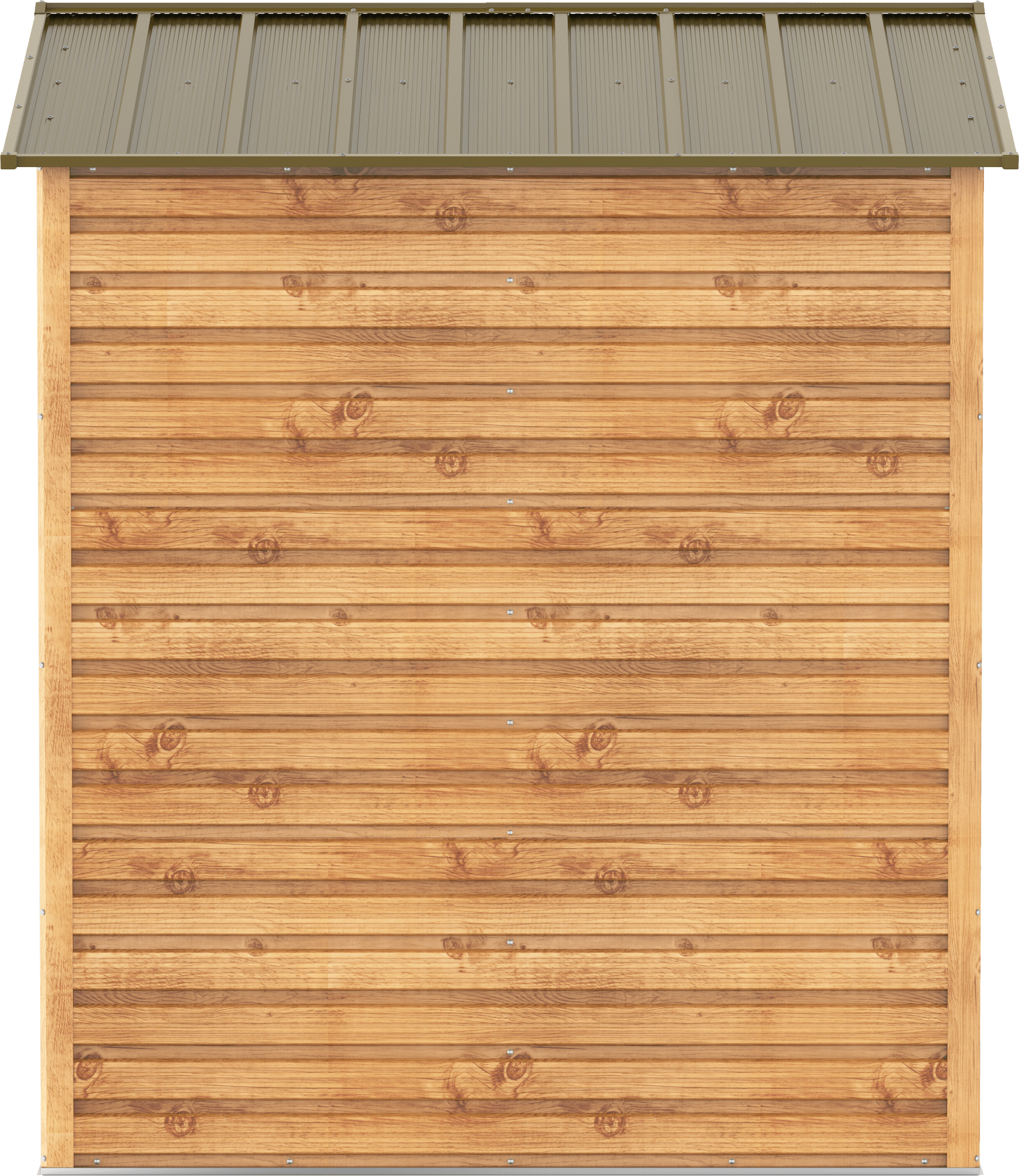 Caseta de jardín Alpine 8x6 - 261,7x183x209 cm y 4,37 m² - Imitación Madera - Ibercasetas