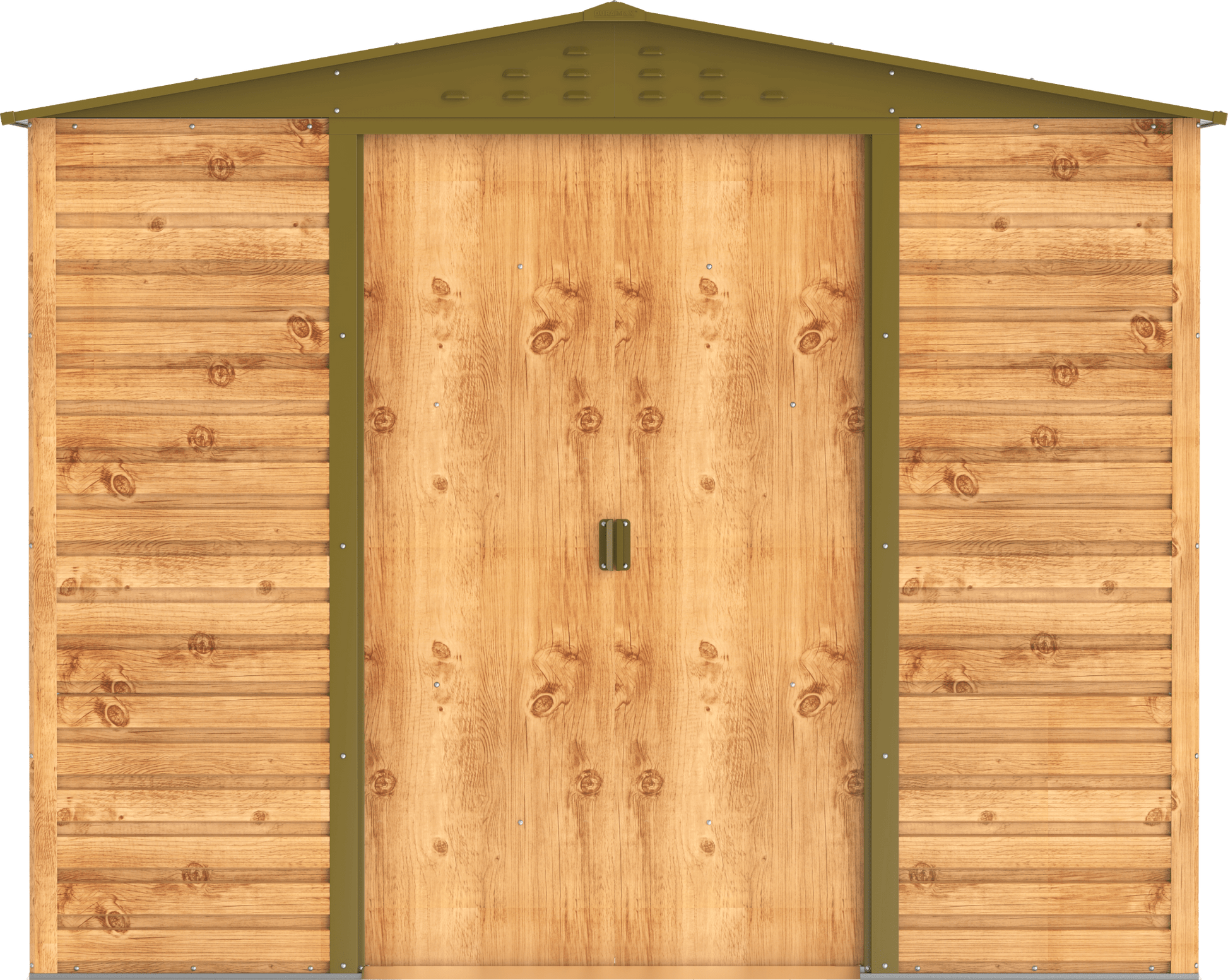 Caseta de jardín Alpine 8x6 - 261,7x183x209 cm y 4,37 m² - Imitación Madera - Ibercasetas