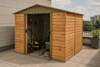 Alpine 10x10 Imitation Wood Metal Shed 