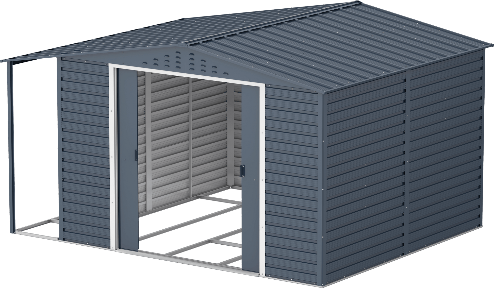 Extensión lateral de casetas de jardín Duramax Alpine 10×10 Antracita - Ibercasetas