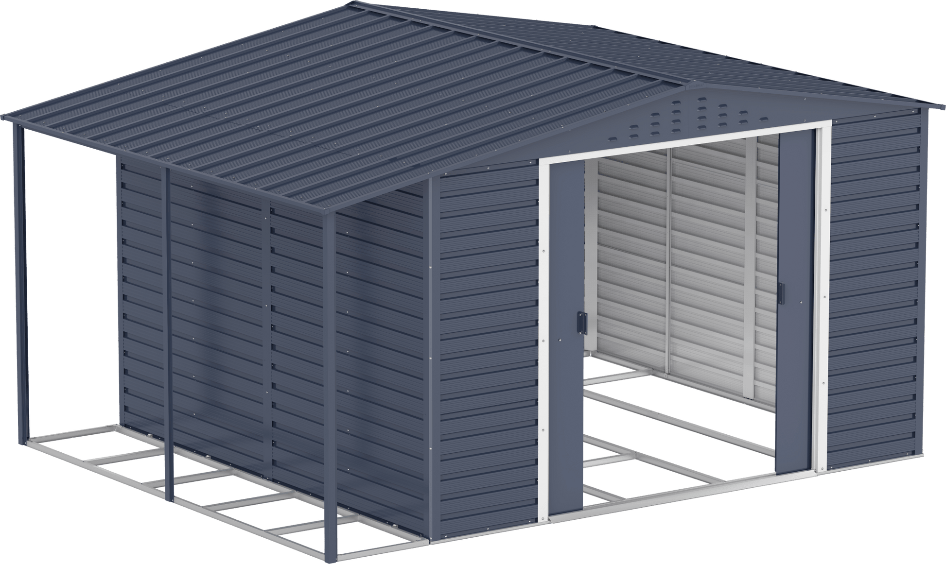 Extensión lateral de casetas de jardín Duramax Alpine 10×10 Antracita - Ibercasetas