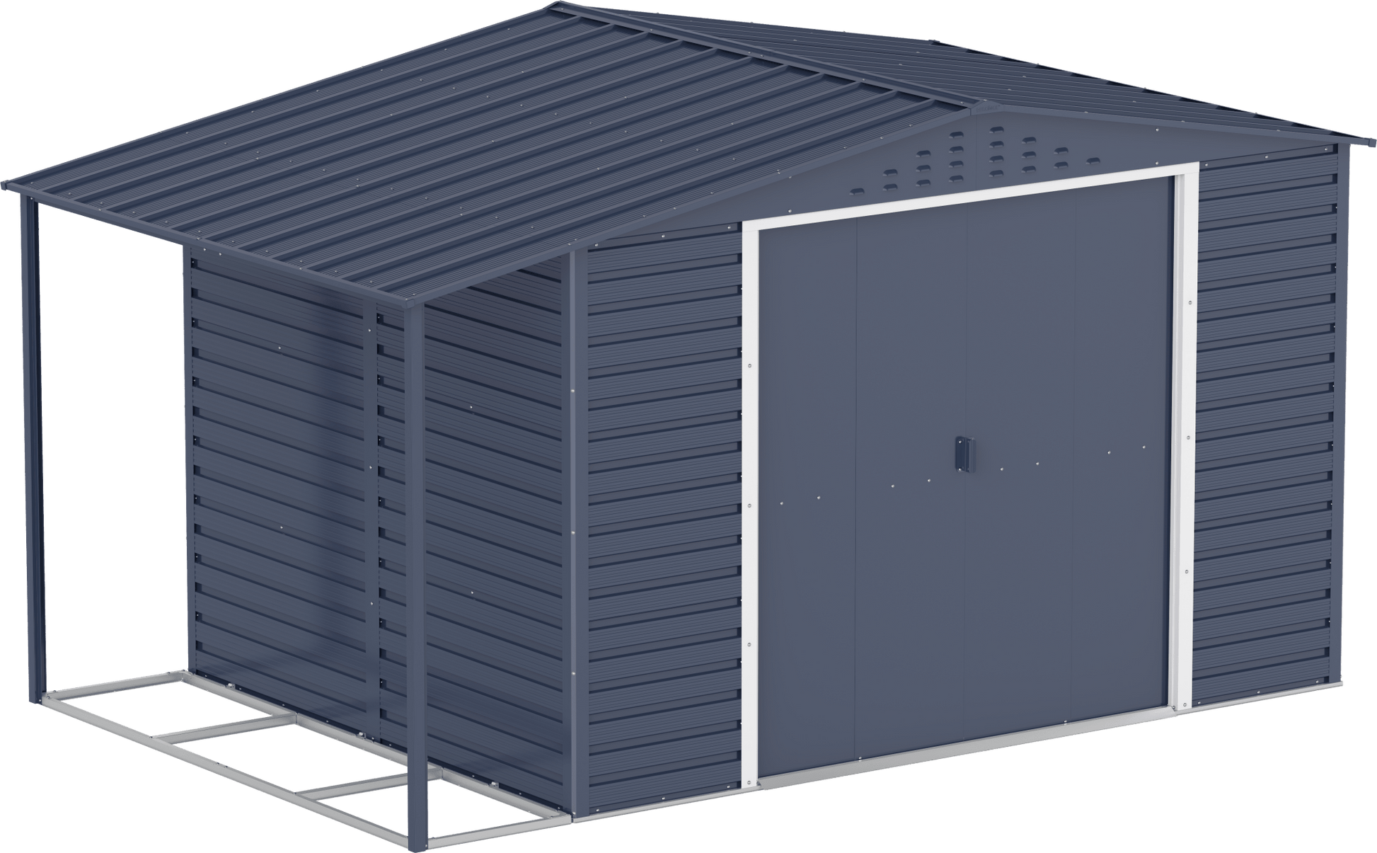 Extensión lateral de casetas de jardín Duramax Alpine 10×8 Antracita - Ibercasetas