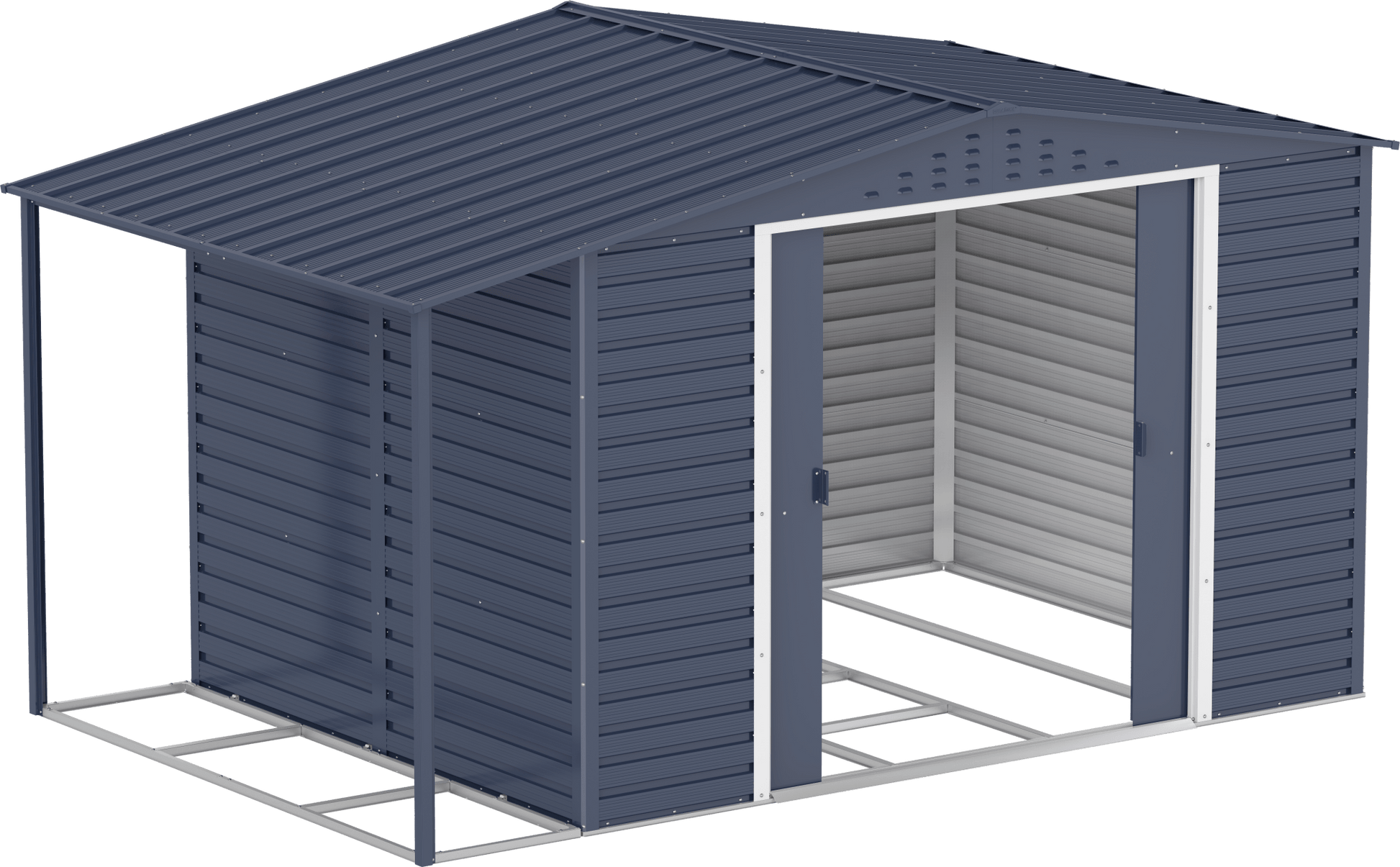 Extensión lateral de casetas de jardín Duramax Alpine 10×8 Antracita - Ibercasetas