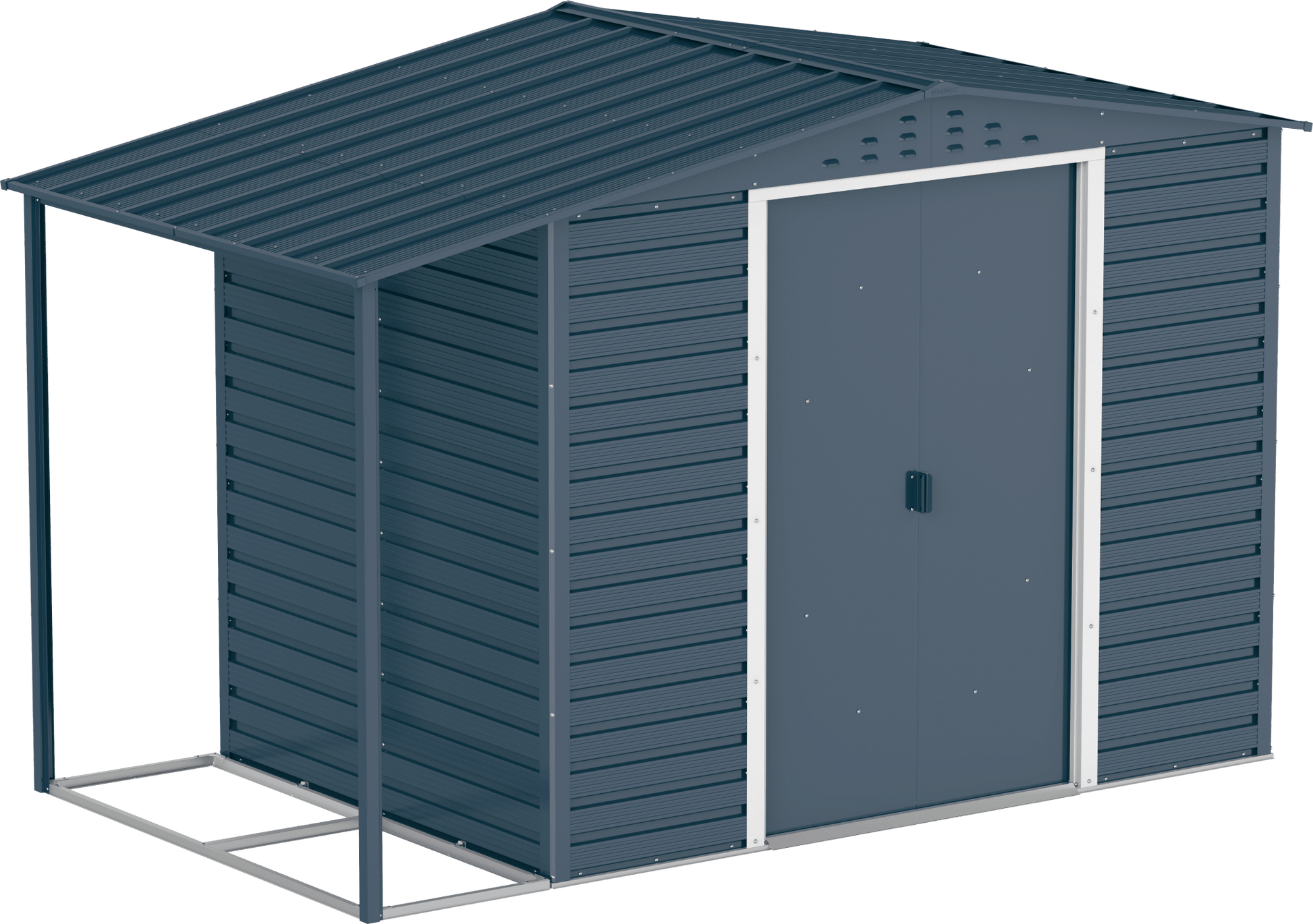 Extensión lateral de casetas de jardín Duramax Alpine 8×6 Antracita - Ibercasetas