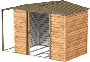 Extensión lateral de casetas de jardín Duramax Alpine 8×6 Imitación Madera - Ibercasetas
